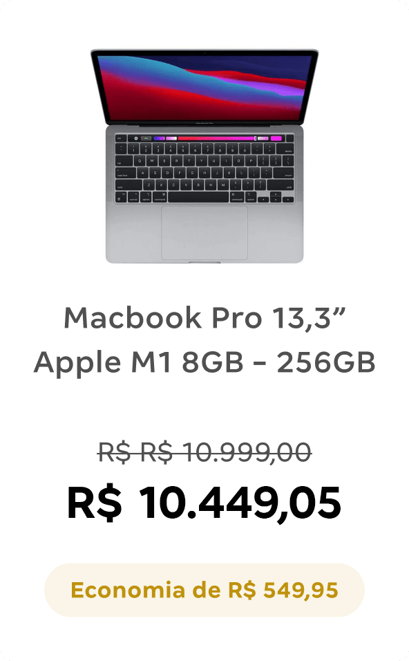 Macbook Pro 13,3” Apple M1 8GB - 256GB