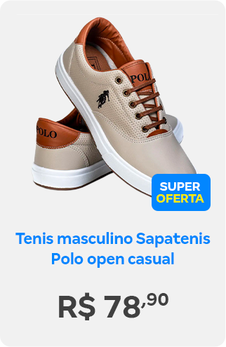 Tenis masculino Sapatenis Polo open casual confortavel macio sapato