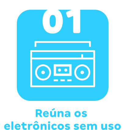 1-Reúna os eletrônicos sem uso