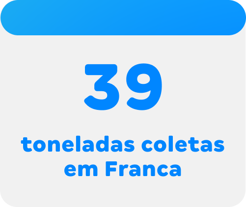 39 toneladas coletas em Franca